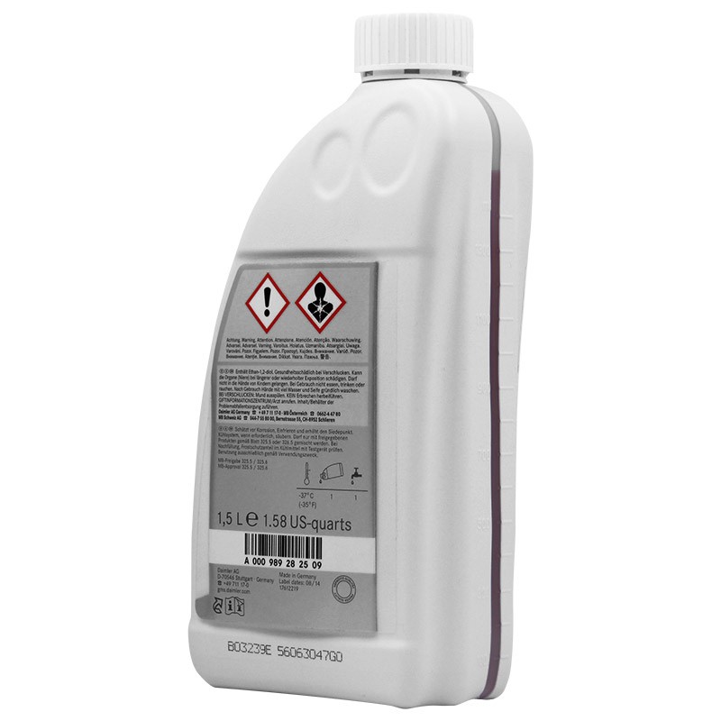 广东奔驰（benz）原厂防冻液/冷却液 冰点-37℃ 1.5L装 红色 适用A级B级C级S级E级R级GLK/ML/GL/GLA/CLA/SLK/CLK